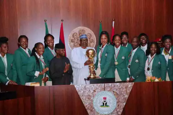 President Buhari Poses With D